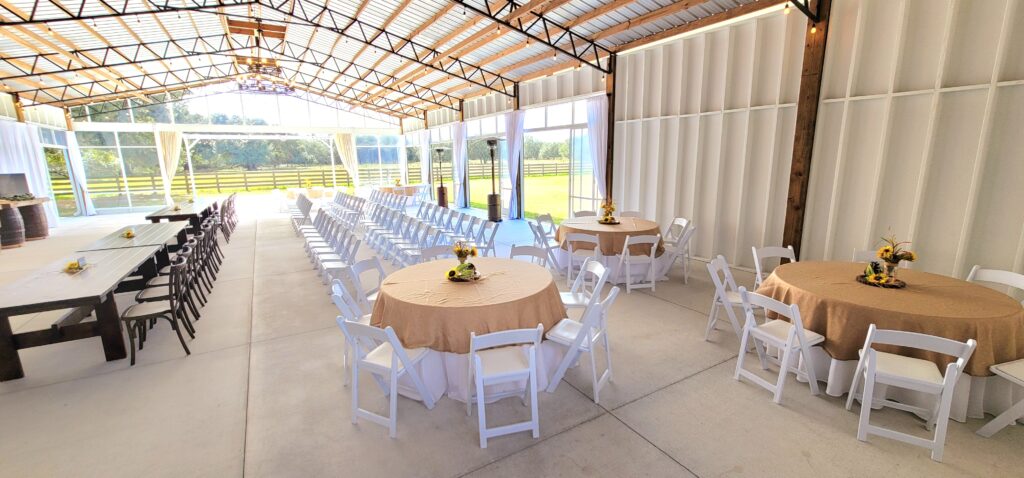 Optional set up for Celebration of Life at the Heart D Farm.